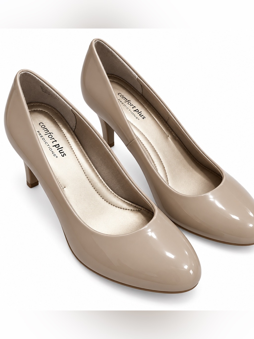 Comfort Plus by Predictions Taupe Patent Pumps – Size 9 W